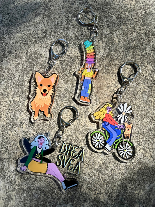 Hat Girl ✧ Drea Svea Acrylic Keychain ♡