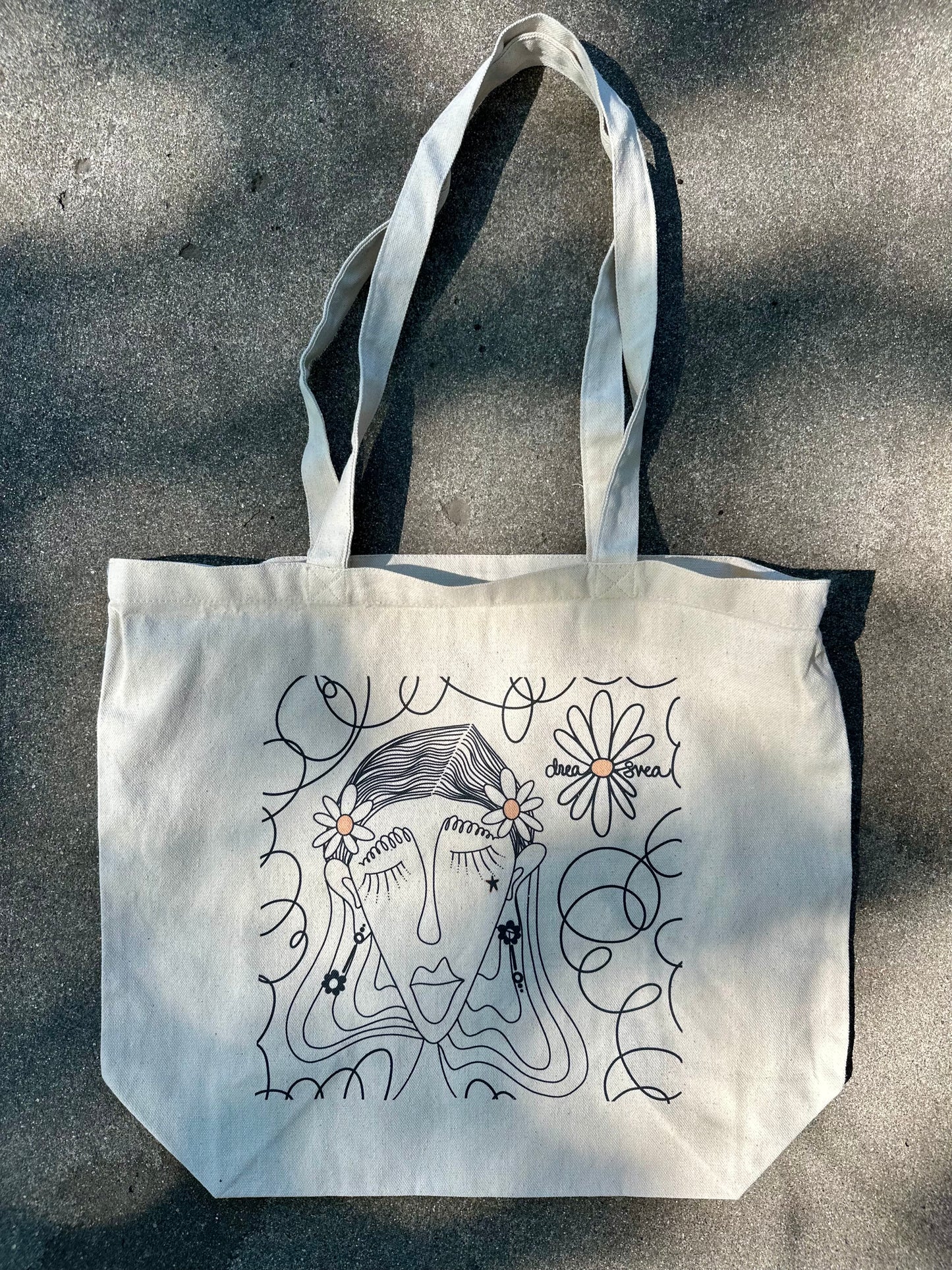 Daisy Dream Tote ✧ Drea Svea Collection | Whimsical Canvas Bag