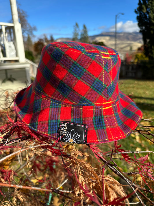 Plaid Parade Bucket Hat | Corduroy Club Reversible Handmade - 22β Medium