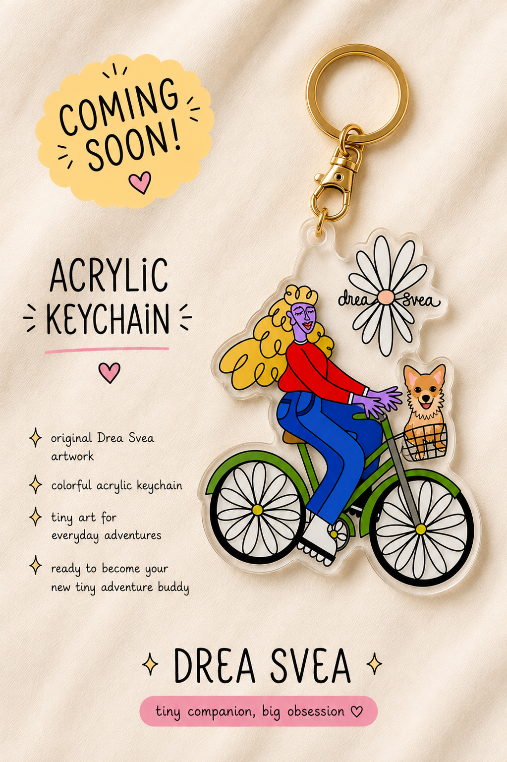 Bicycle Girl + Ruthie ✧ Acrylic Keychain ♡ | COMING SOON