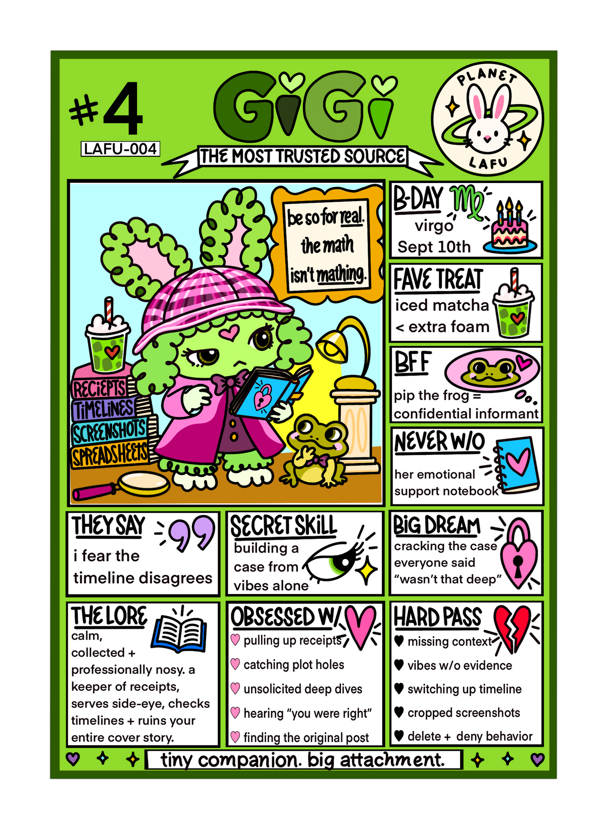Gigi ✦ Planet LAFU collectible trading card