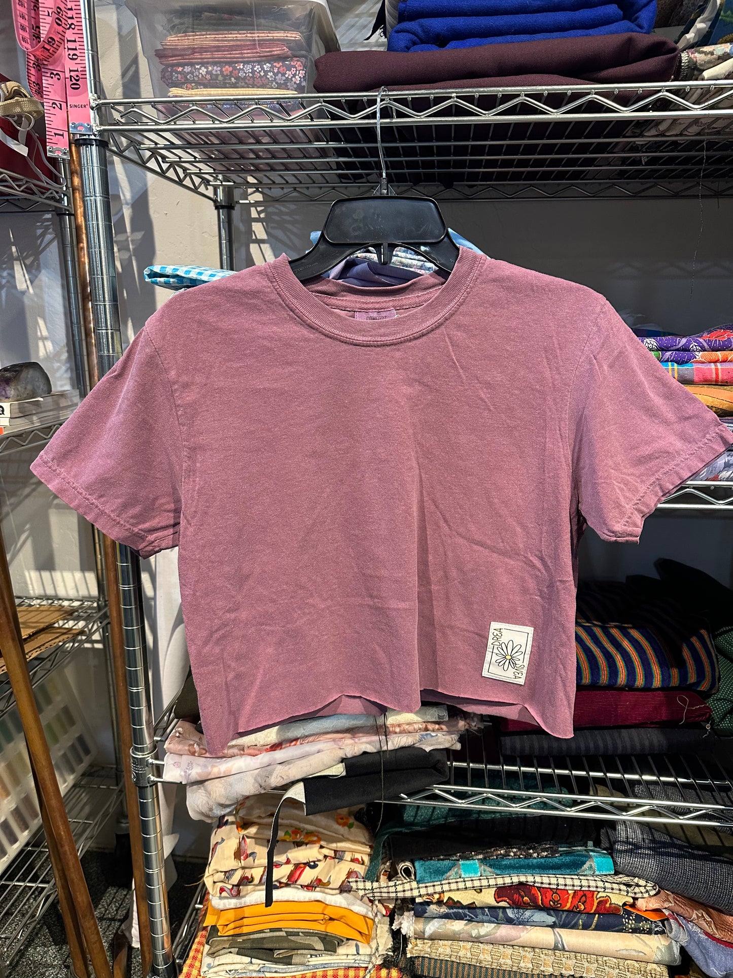 OOAK ~ Medium Cropped Berry Short Sleeve