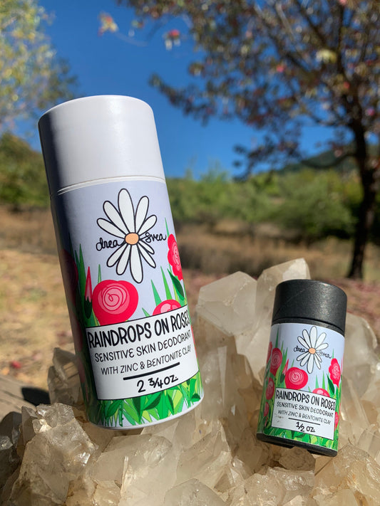 RAINDROPS ON ROSES FOR SENSITIVE SKIN ~ Natural Deodorant