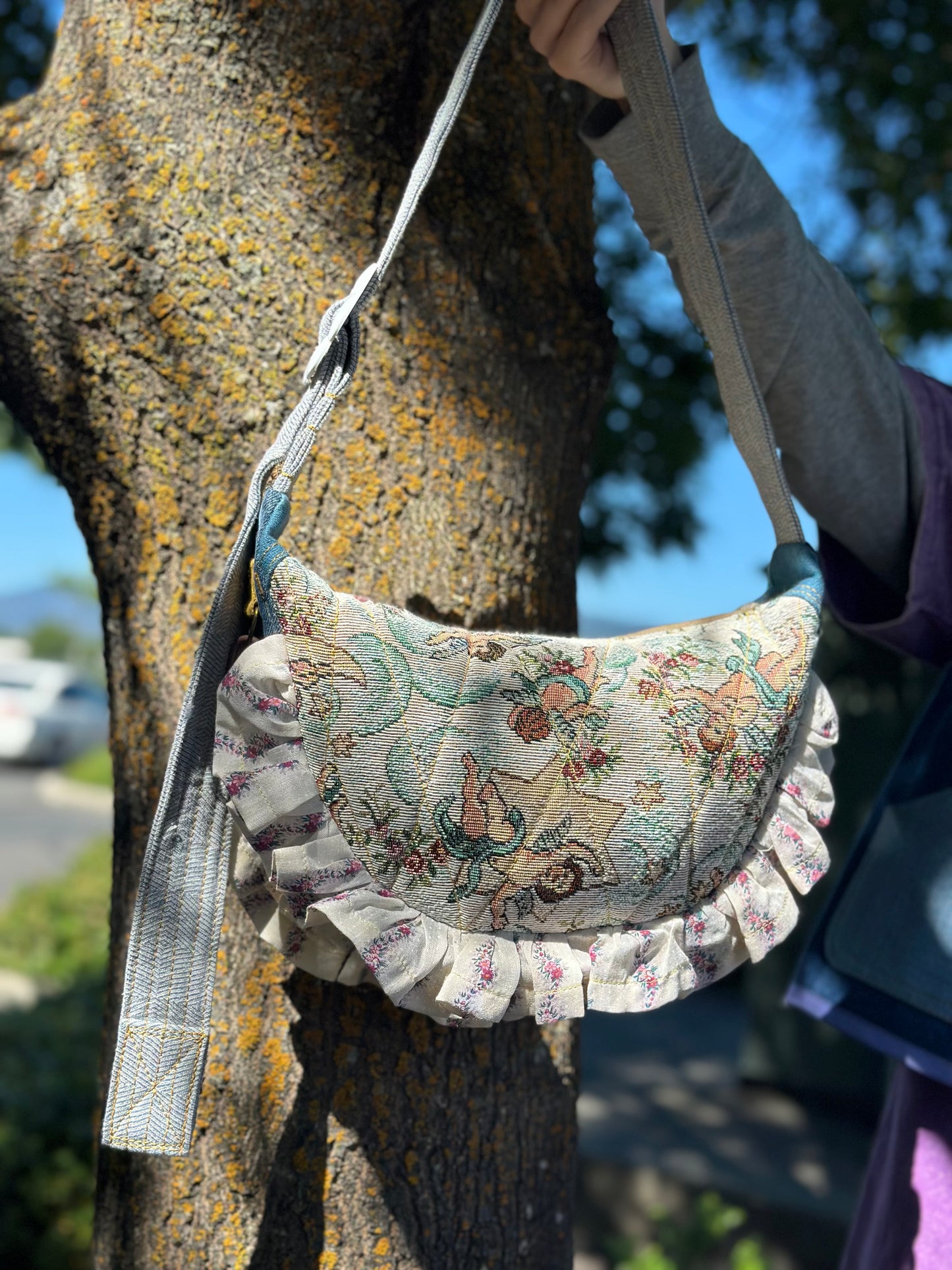 Cherie Angel Belle | Upcycled Cherub Ruffle Crossbody Bag🪽