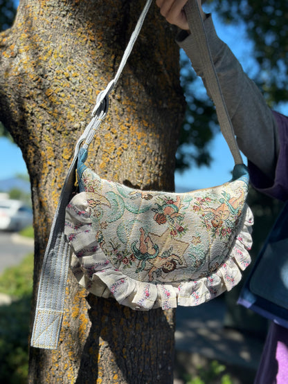 Cherie Angel Belle | Upcycled Cherub Ruffle Crossbody Bag🪽