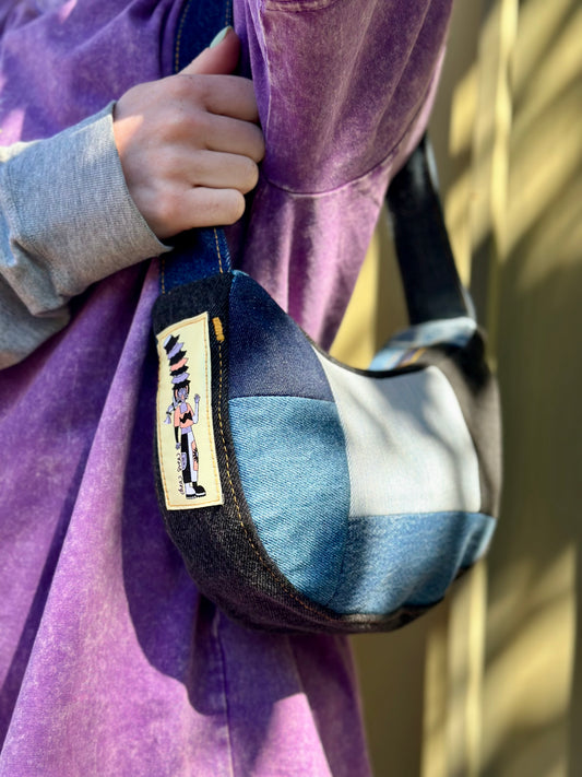 Blue Jean Baby Queen | Upcycled Denim Shoulder Bag 👖