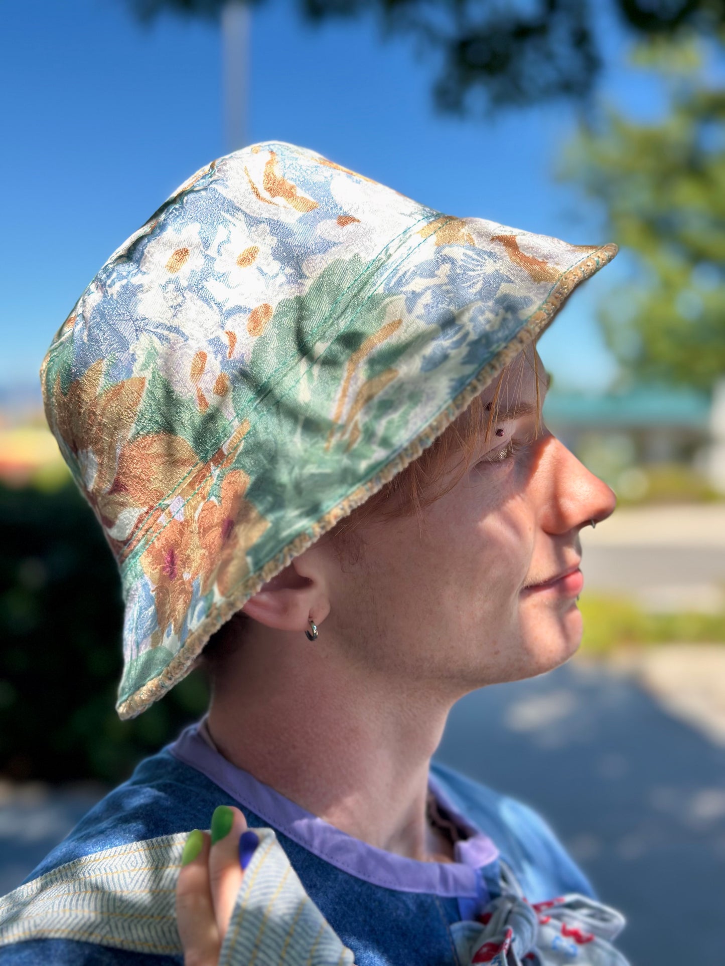 Meadow Daydream Bucket Hat | Reversible Handmade ~ 22” Medium