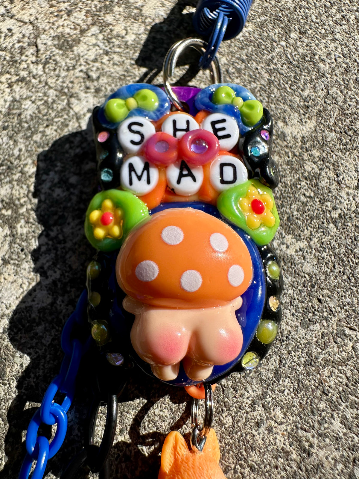 Handmade one-of-a-kind Rumple from Planet MYCO Pocket Pal bag charm by Drea Svea