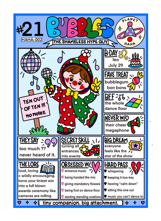 Bubbles ✦ Planet HAHA collectible trading card