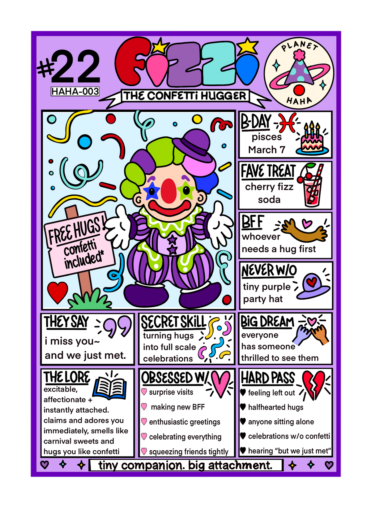 Fizzi ✦ Planet HAHA collectible trading card