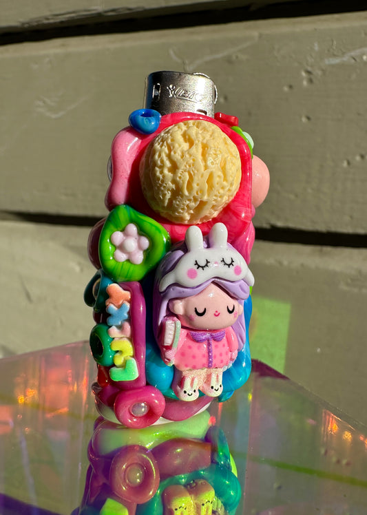 Handmade Planet MELT Surprise Puff Pal mini Bic lighter case by Drea Svea