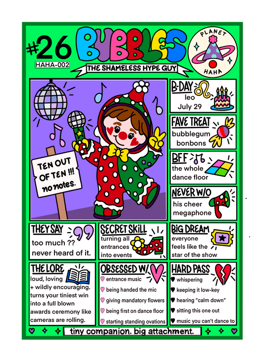 Bubbles ✦ Planet HAHA collectible trading card