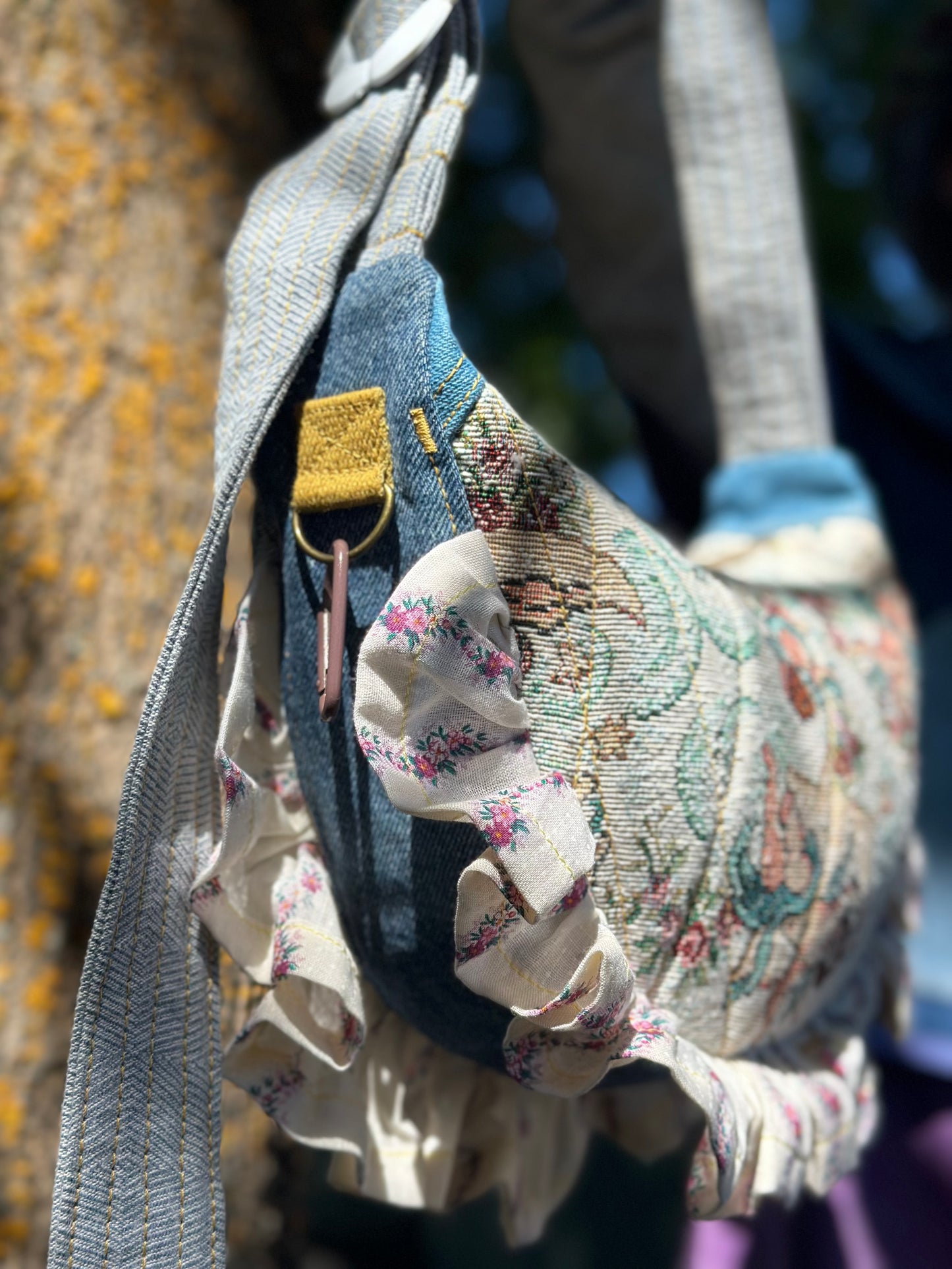 Cherie Angel Belle | Upcycled Cherub Ruffle Crossbody Bag🪽