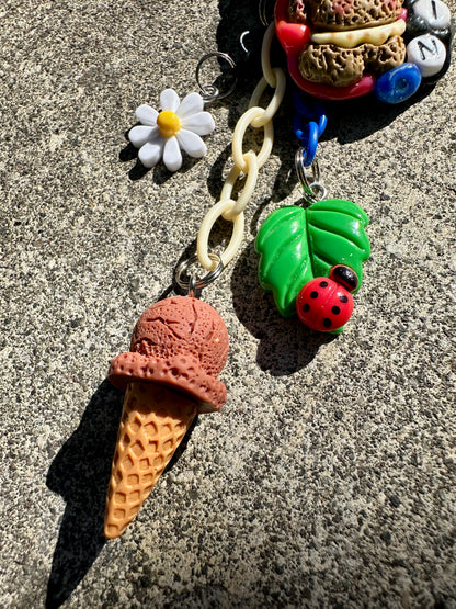 Handmade one-of-a-kind Crumb from Planet BARK Pocket Pal bag charm by Drea Svea