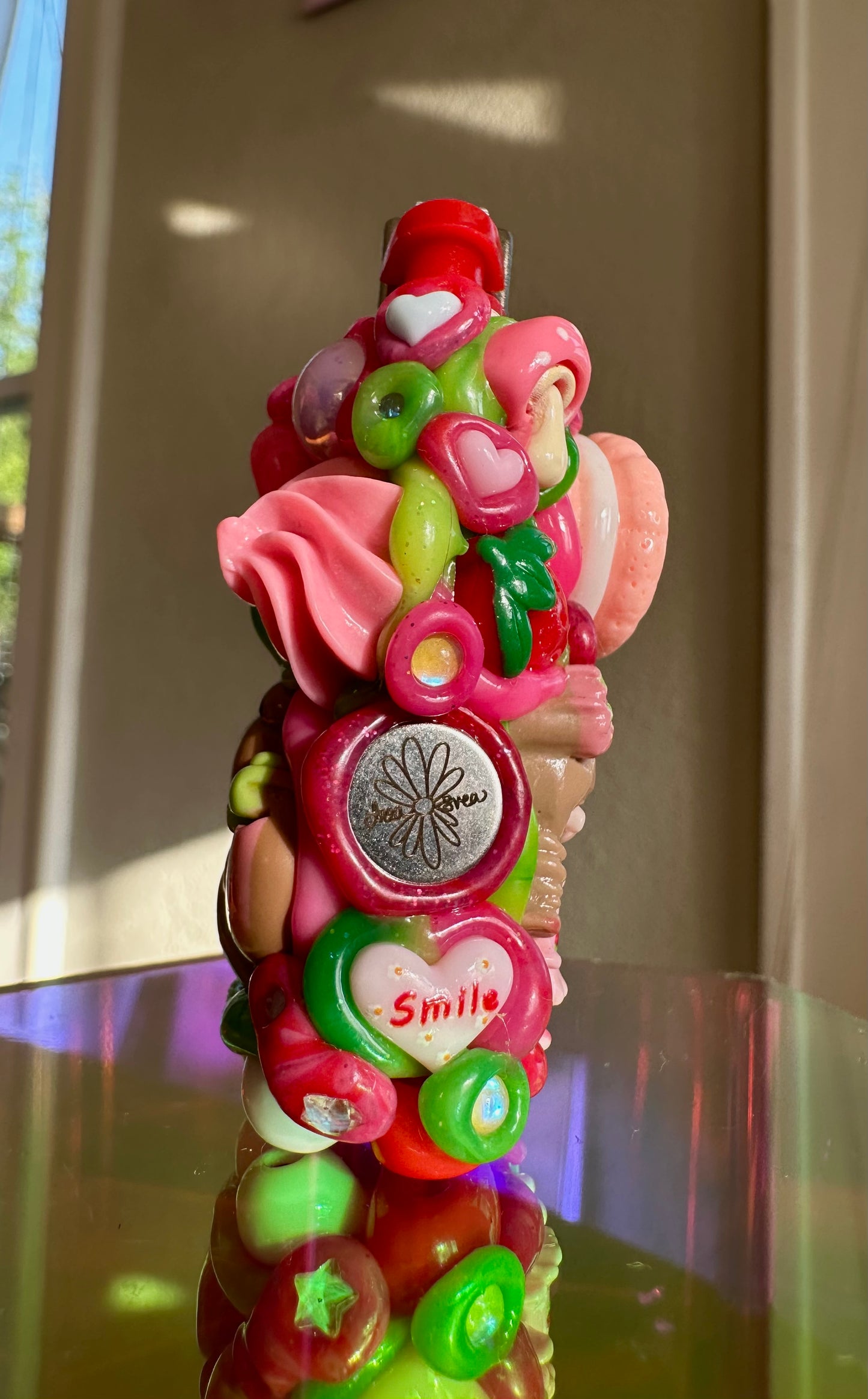 Juicy OOZE Pal –  Strawberry Twins ✧ matcha & cream  ✧ Mini Reusable  Bic Lighter Case