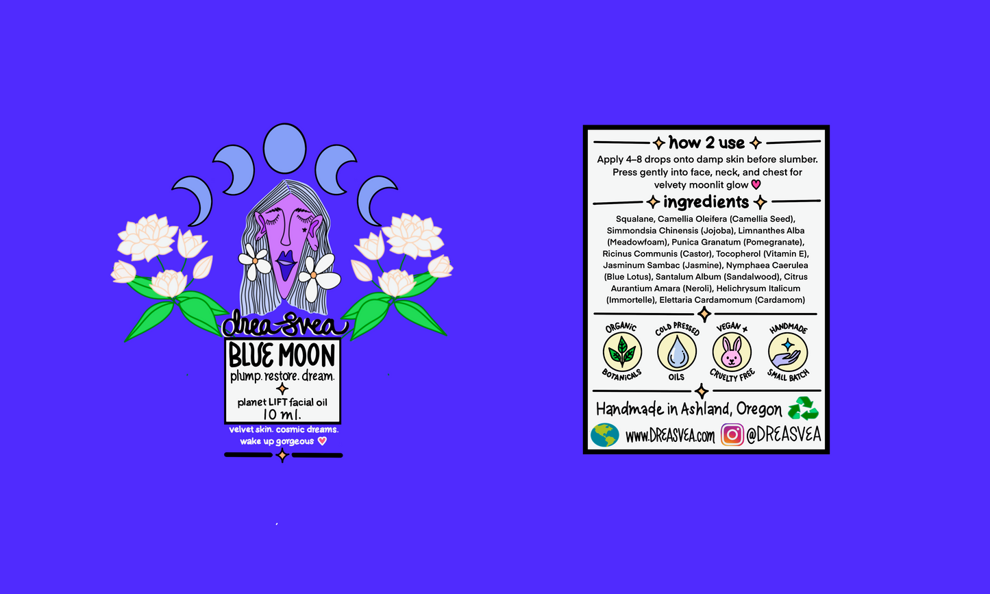 🌙 Blue Moon | Evening Facial Oil ~ Blue Lotus + Jasmine