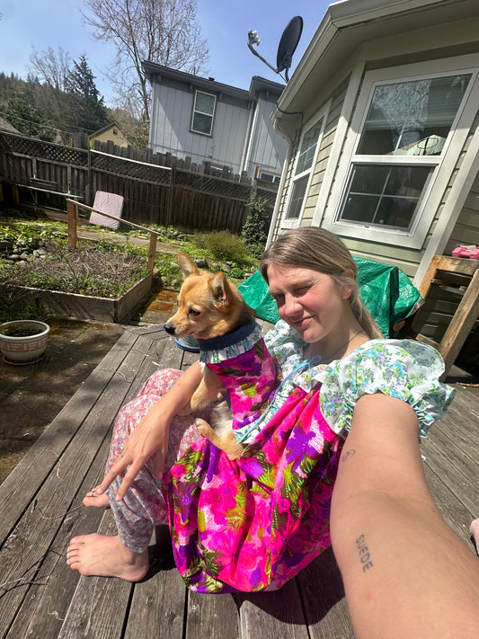 Twin in Ruffles: Matching Dog & Human Dress Set 🐶💖👽