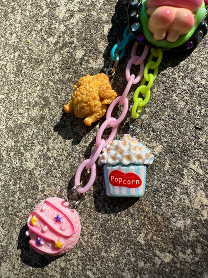Handmade one-of-a-kind Peachi from Planet MYCO Pocket Pal bag charm by Drea Svea