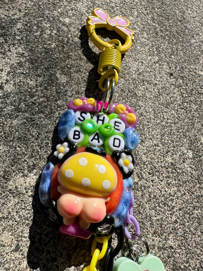 Handmade one-of-a-kind Booti from Planet MYCO Pocket Pal bag charm by Drea Svea