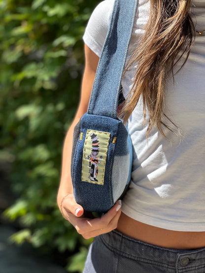 Rosie Jean Wilder | Upcycled Denim Patchwork Shoulder Bag – Handmade One of One Purse no