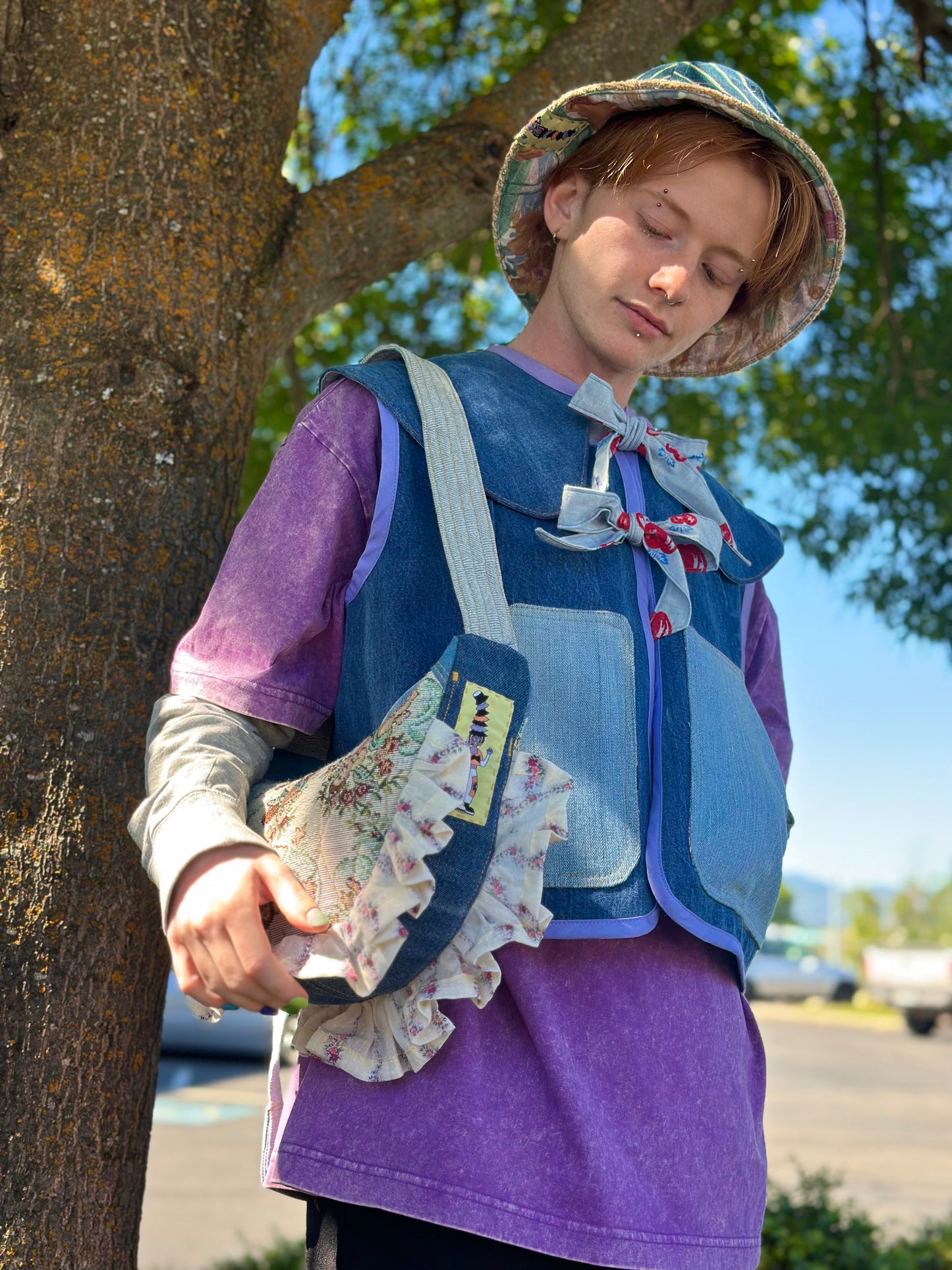 Cherie Angel Belle | Upcycled Cherub Ruffle Crossbody Bag🪽
