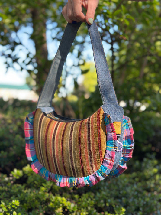 Hazel Jean Wilder | Upcycled Denim Shoulder Bag 💼