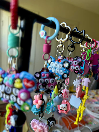 Handmade one-of-a-kind Lost Again Pocket Pal bag charm by Drea Svea