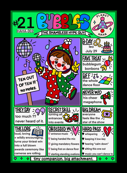 Bubbles ✦ Planet HAHA collectible trading card