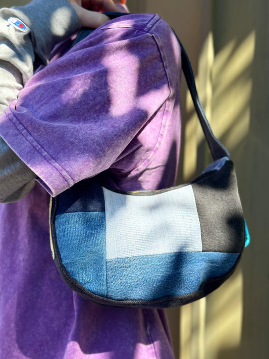 Blue Jean Baby Queen | Upcycled Denim Shoulder Bag 👖