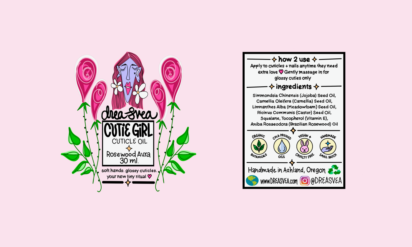 Cutie Girl Oil | Rosewood Aura Cuticle Oil ♡