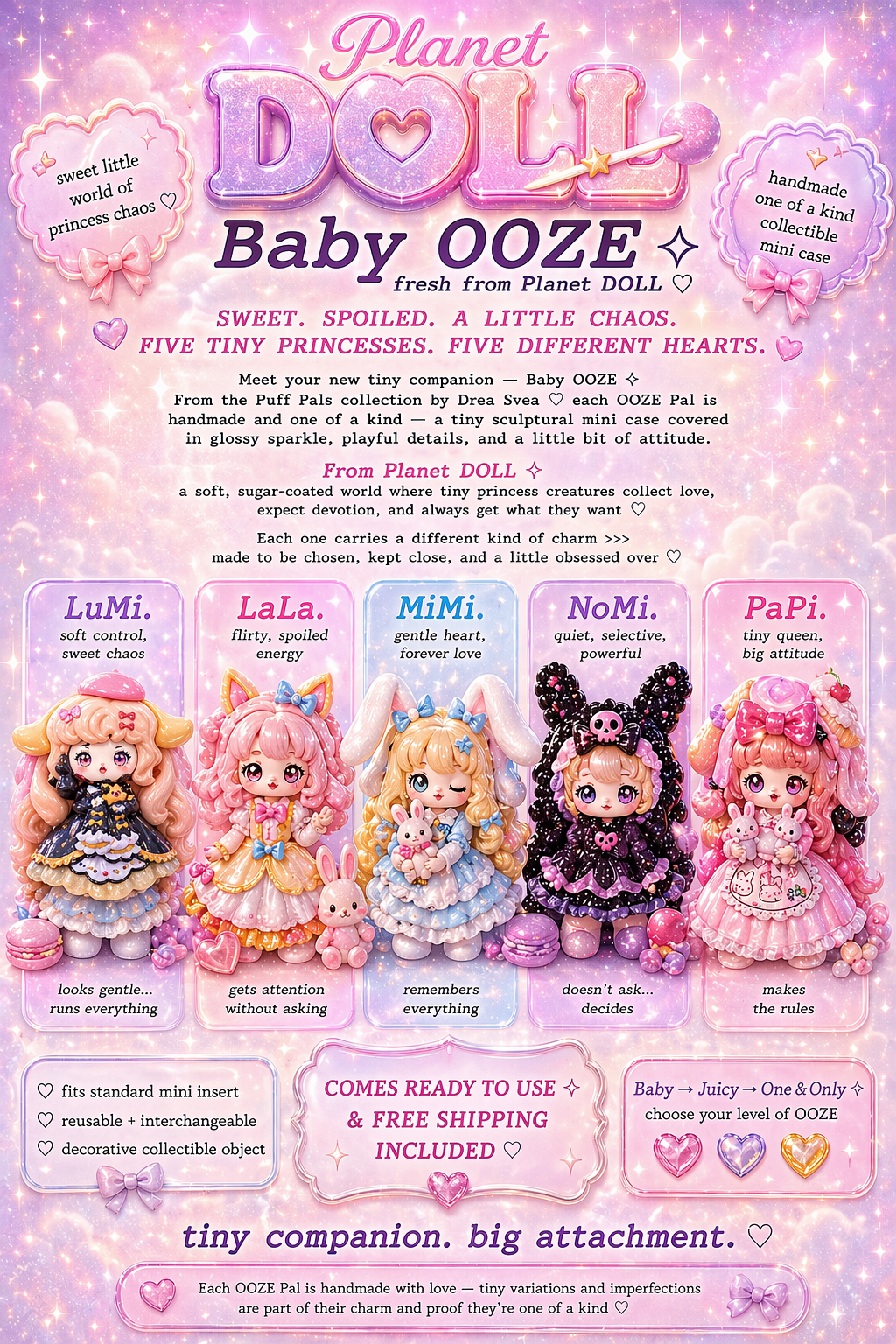 Baby OOZE Pal – planet DOLL ✧ Mini Bic Lighter Case || Surprise Collectible