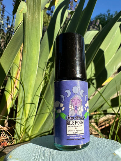 Blue Moon | Botanical Perfume Oil Roller ~ Jasmine + Blue Lotus