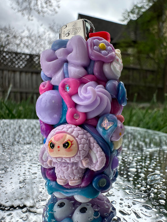 Handmade Planet LAFU Surprise Puff Pal mini Bic lighter case by Drea Svea