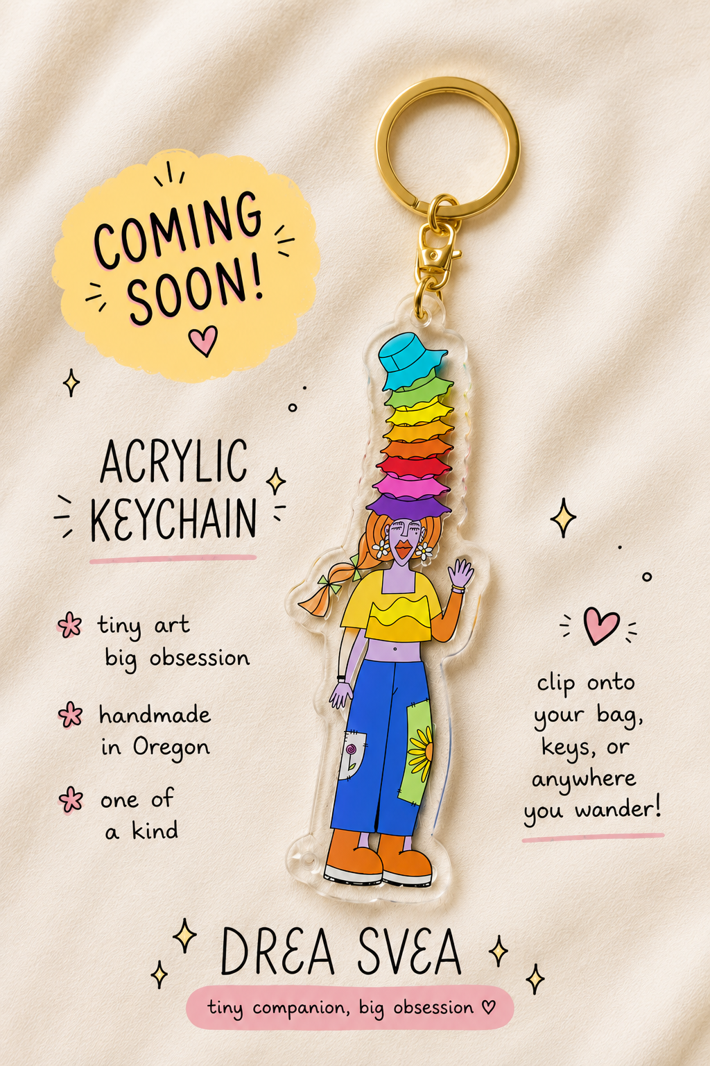 Hat Girl ✧ Acrylic Keychain ♡ | COMING SOON