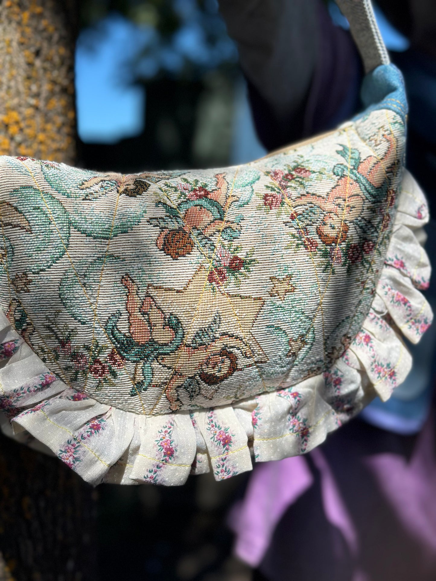 Cherie Angel Belle | Upcycled Cherub Ruffle Crossbody Bag🪽