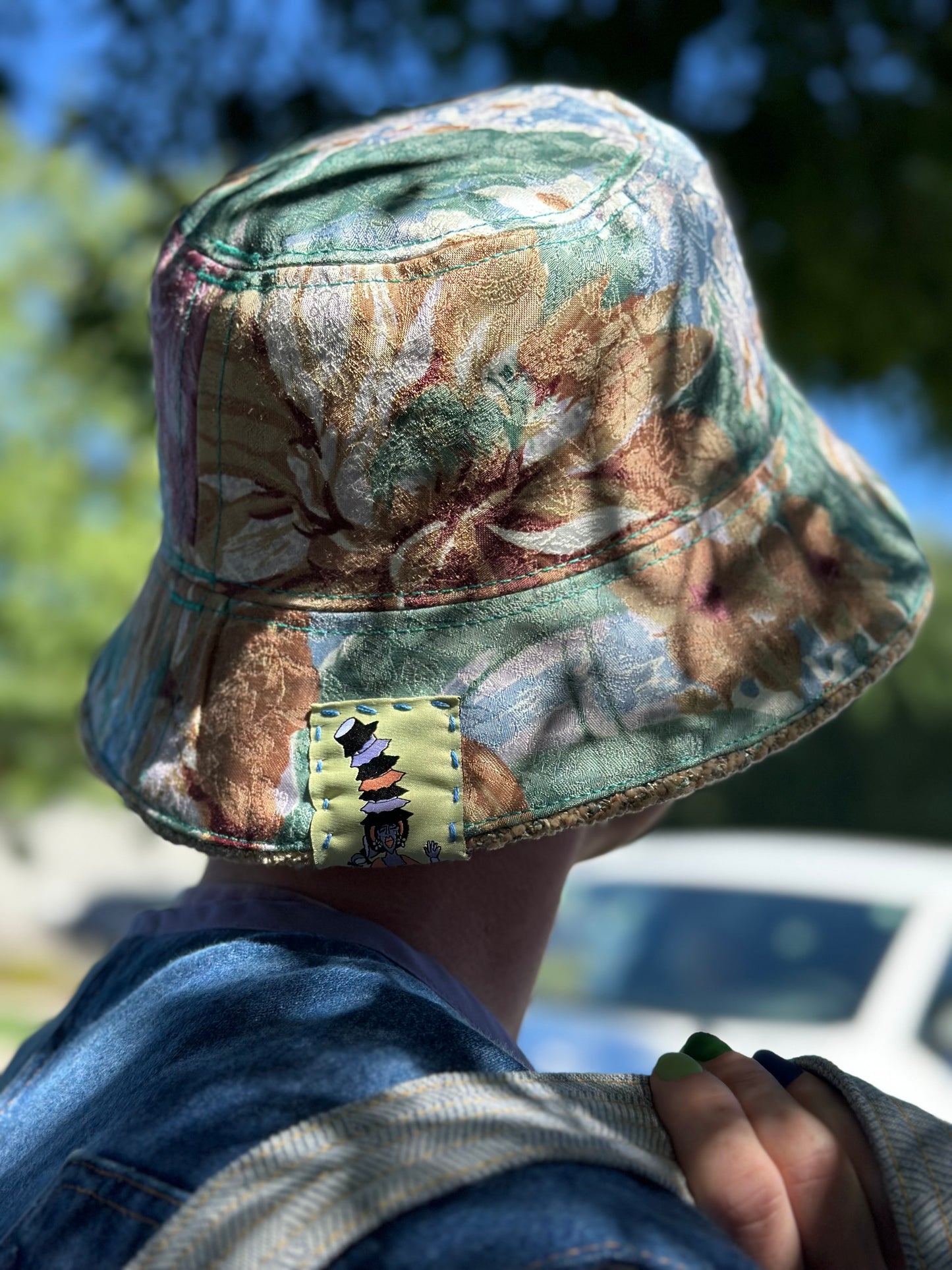 Meadow Daydream Bucket Hat | Reversible Handmade ~ 22” Medium