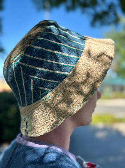 Meadow Daydream Bucket Hat | Reversible Handmade ~ 22” Medium