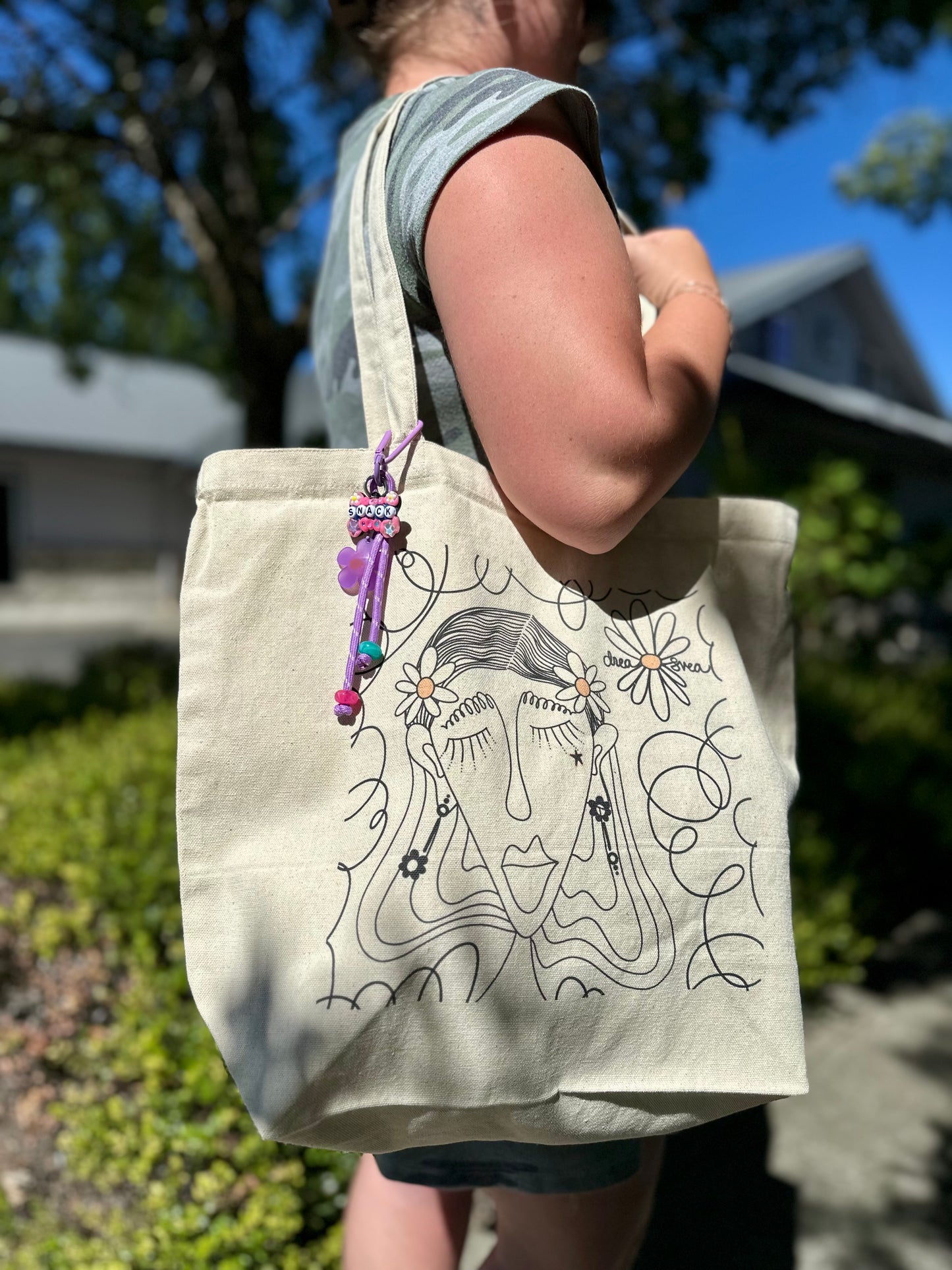 Daisy Dream Tote ✧ Drea Svea Collection | Whimsical Canvas Bag