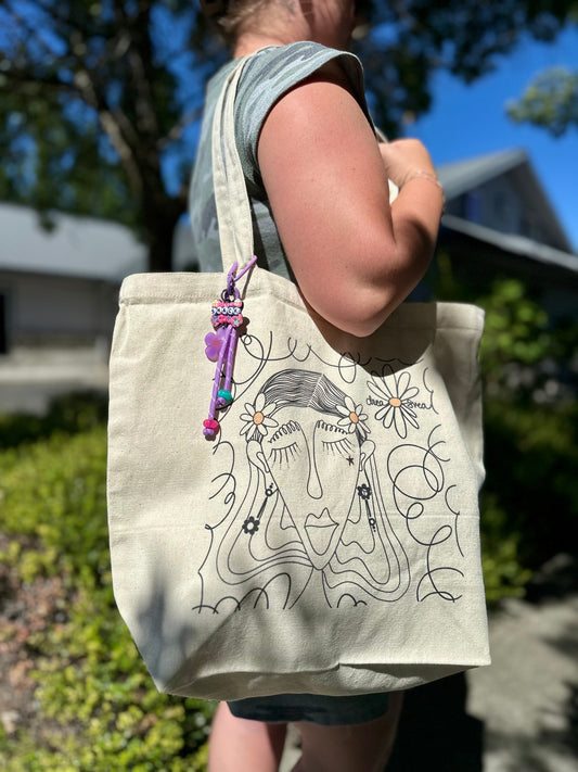 Daisy Dream Tote ✧ Drea Svea Collection | Whimsical Canvas Bag
