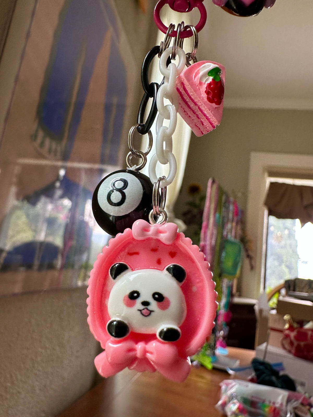 Handmade one-of-a-kind Lost Again Pocket Pal bag charm by Drea Svea