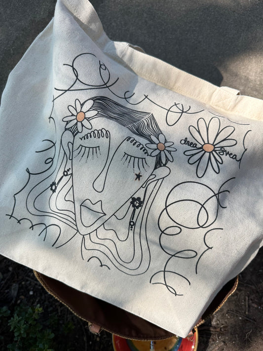 Daisy Dream Tote ✧ Drea Svea Collection | Whimsical Canvas Bag