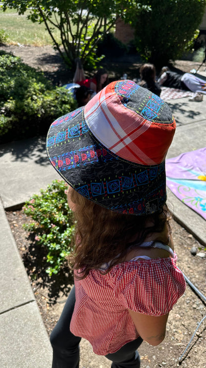 Dream Quest Big Brim Hat | Reversible Handmade Wearable Art - 21” Small