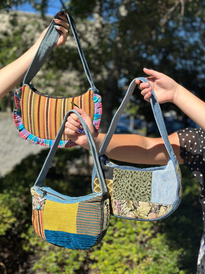 Hazel Jean Wilder | Upcycled Denim Shoulder Bag 💼
