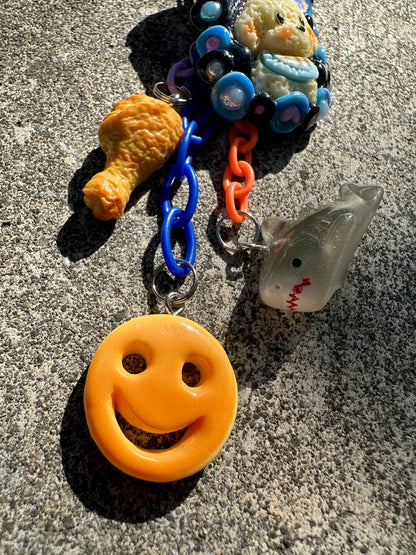 Handmade one-of-a-kind Miso from Planet BARK Pocket Pal bag charm by Drea Svea