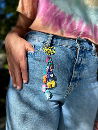Lucky Girl Pocket Pal worn on belt loop close-up