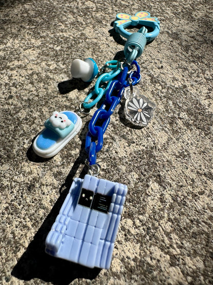 Blue robot Pocket Pal full view