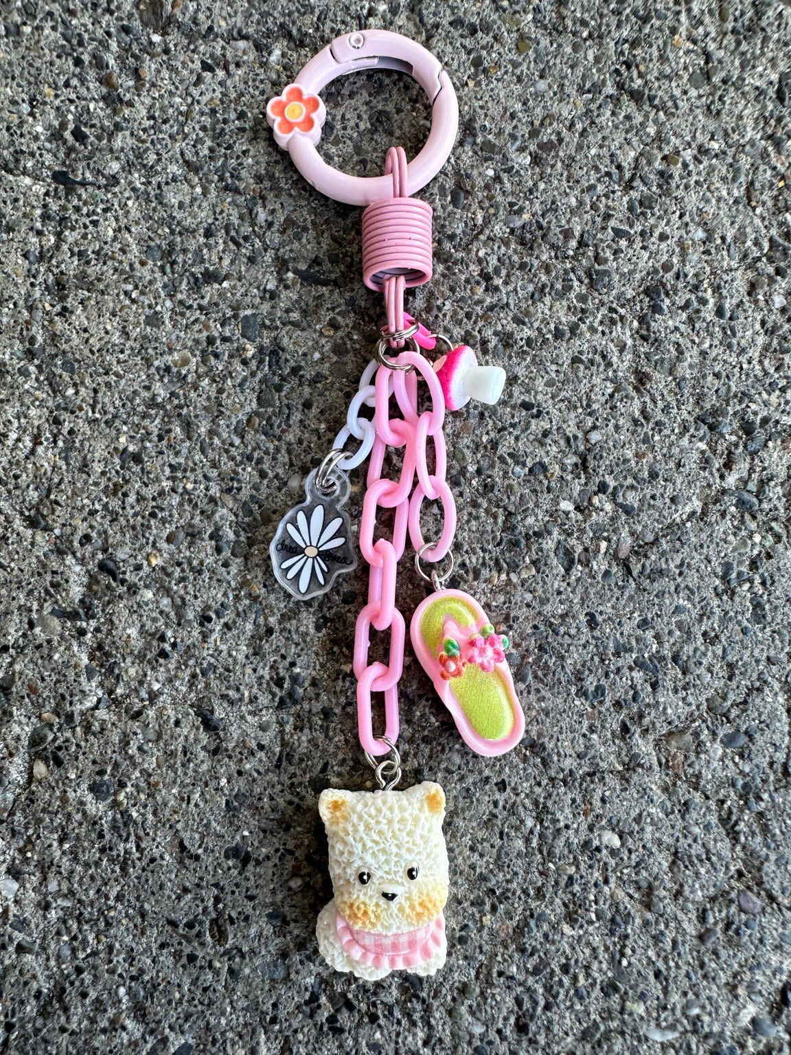 Handmade Zuzu Planet BARK Pocket Pal bag charm by Drea Svea, full view