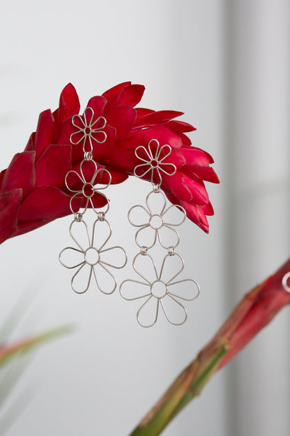 Triple Daisy Studs