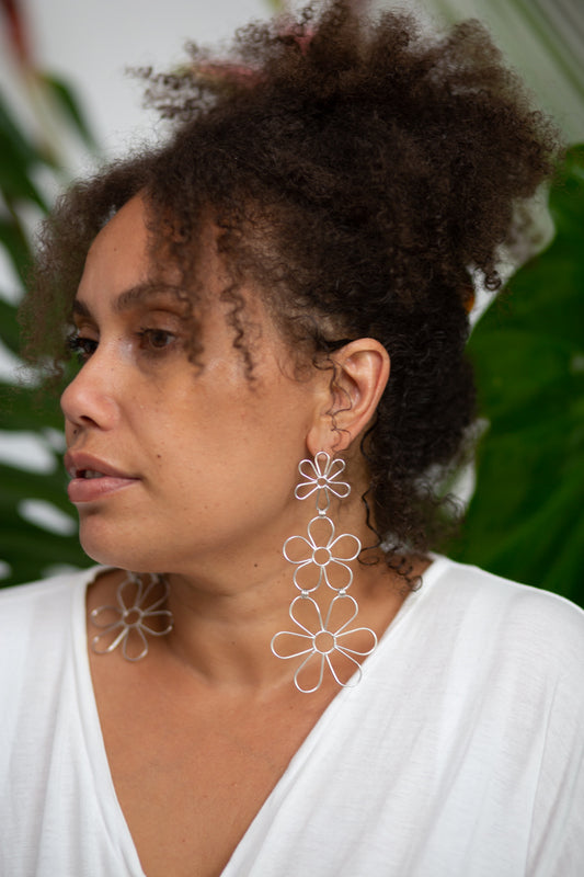 Triple Daisy Studs